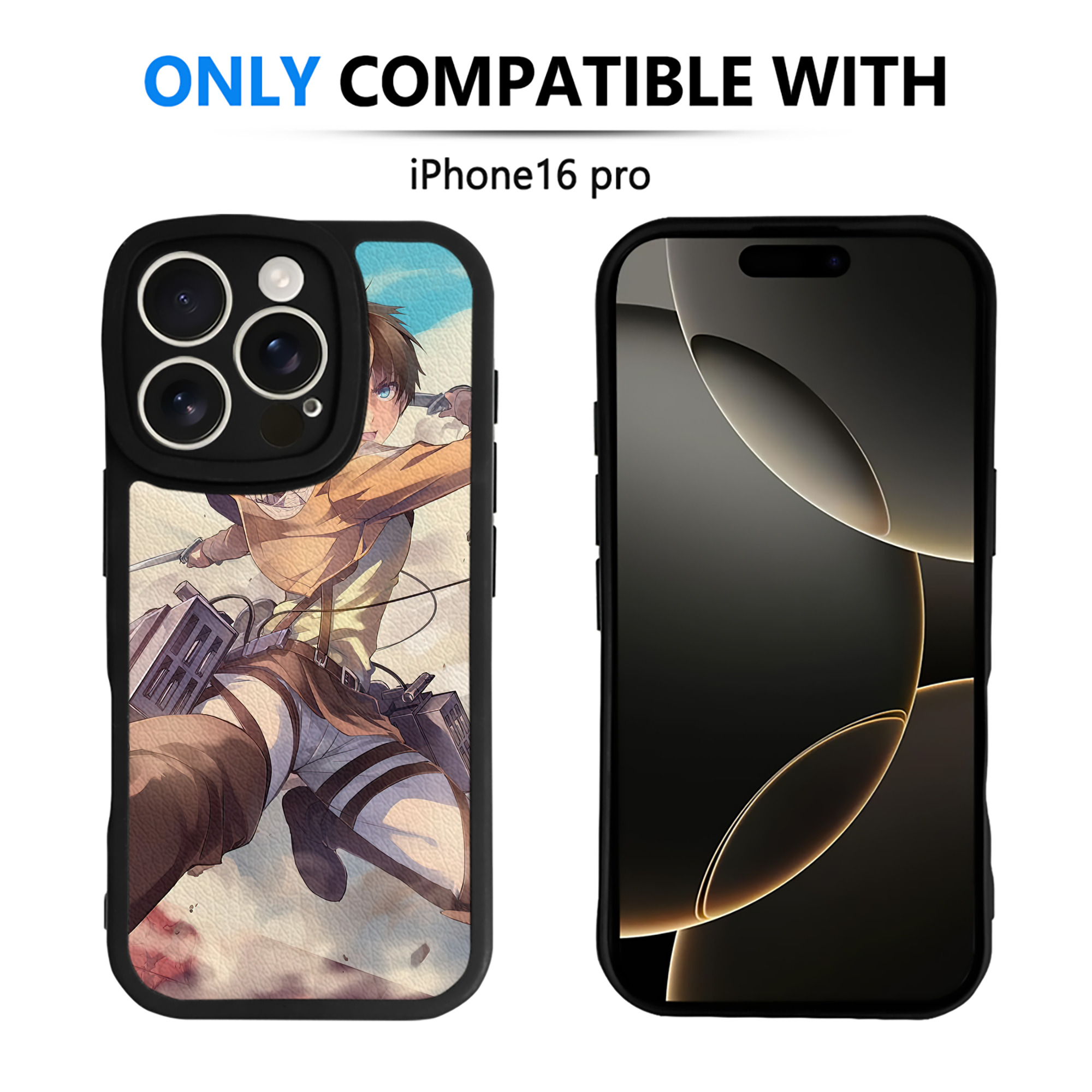 （画像用） 進撃の巨人 Attack on Titan 【iPhone 16シリーズ対応】シリコンスマホケース（レザー調） 材質：シリコン